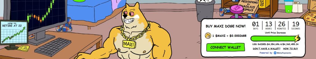 Maxi Doge presale website.