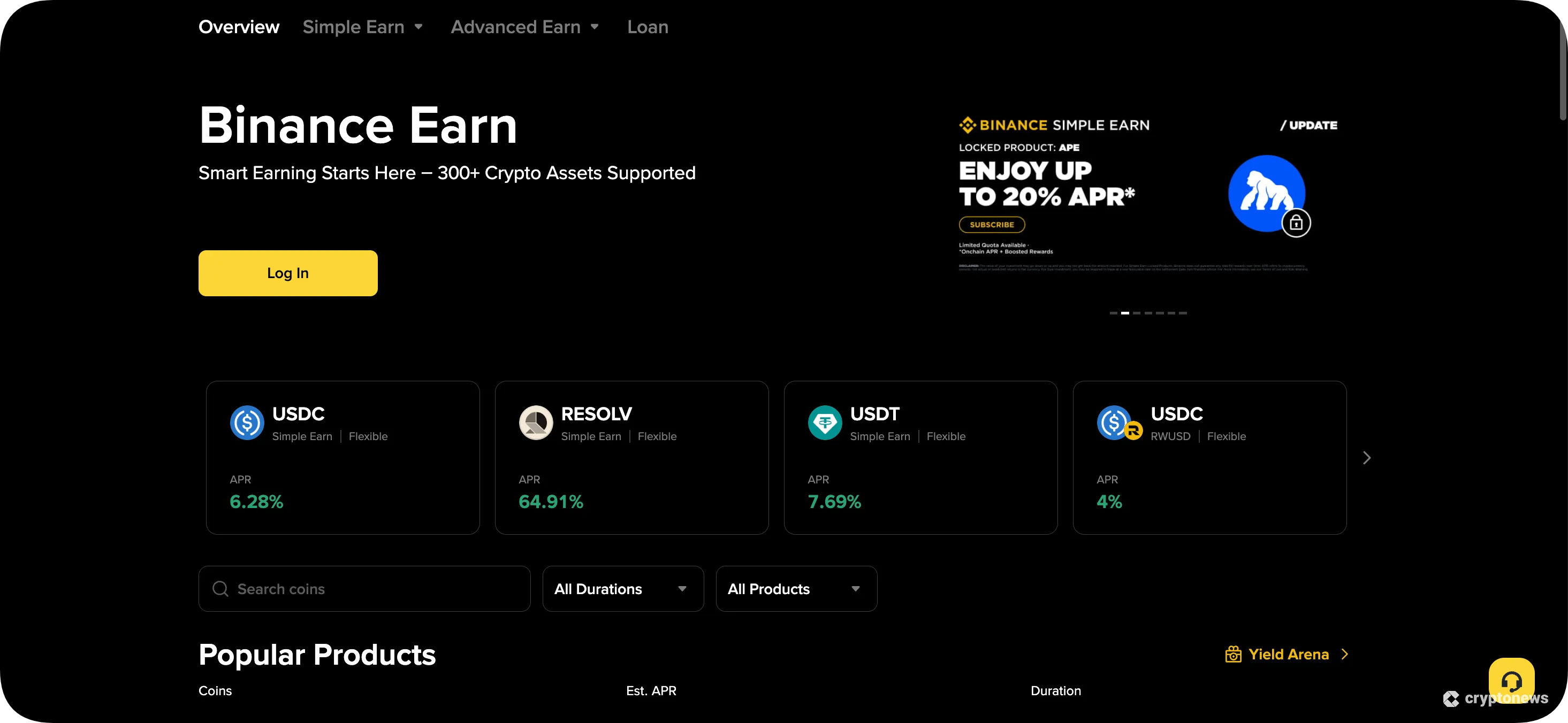 binance earn is a good crypto staking platform with a high reward