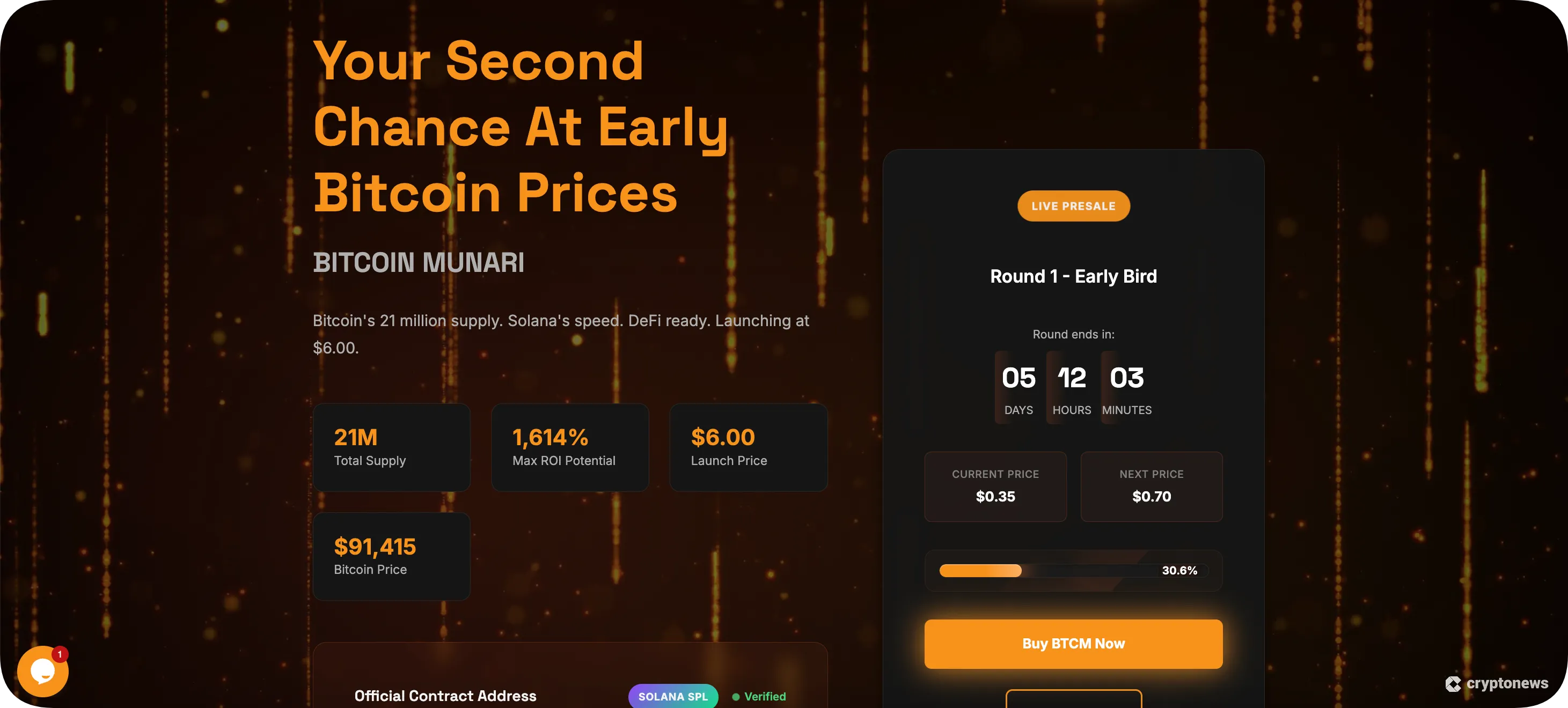 Bitcoin Munari presale