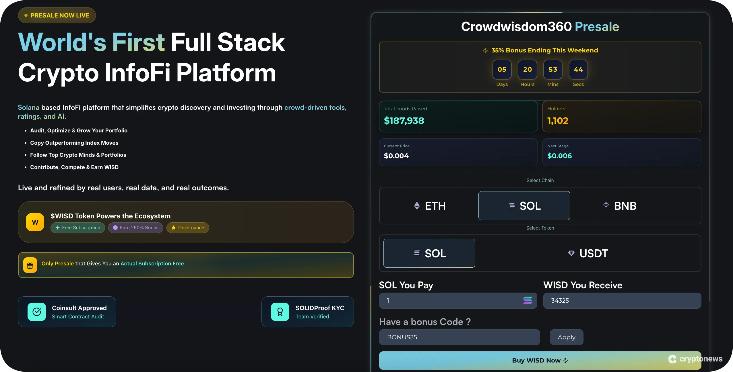 Crowdwisdom360 presale