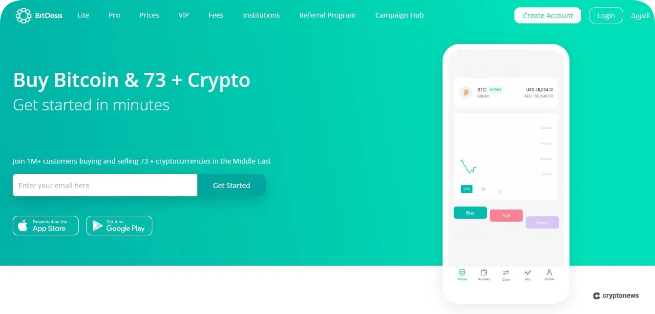 bitoasis, best aue exchange for high-volume OTC trading