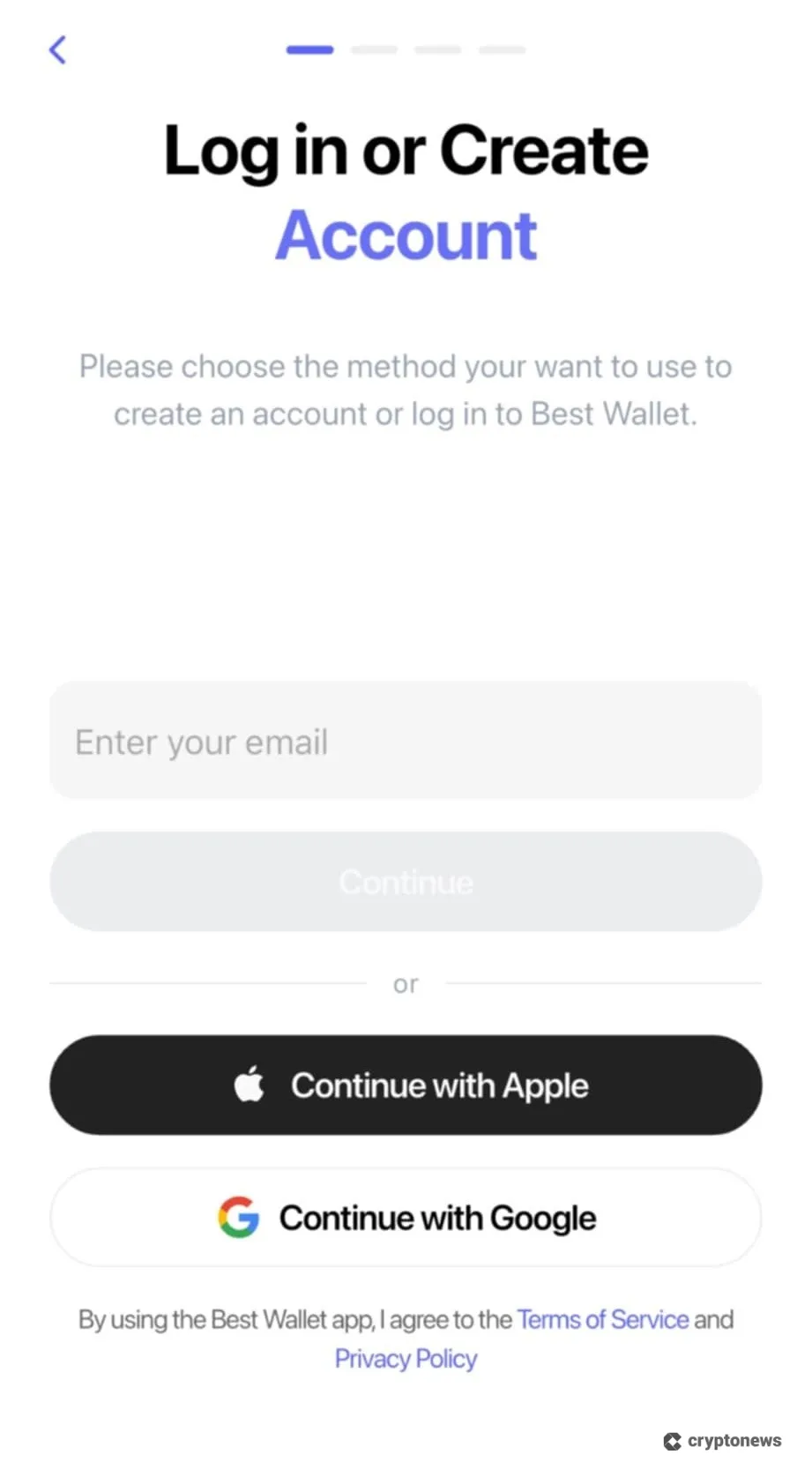 create a best wallet account
