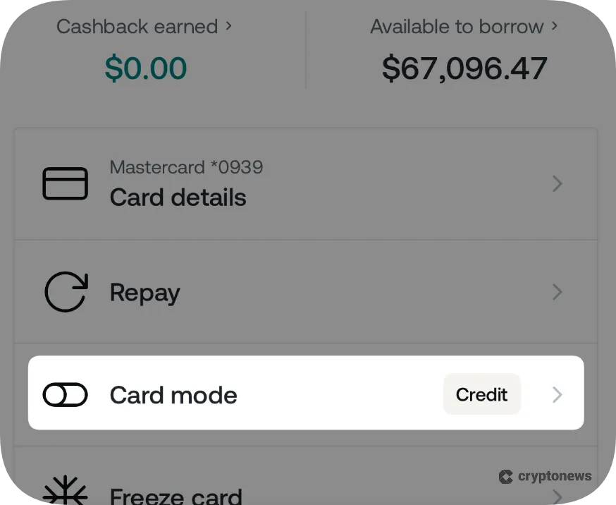 nexo switch card format