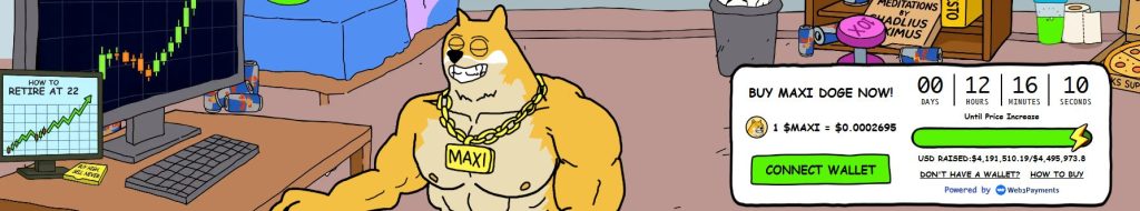 Maxi Doge presale website.