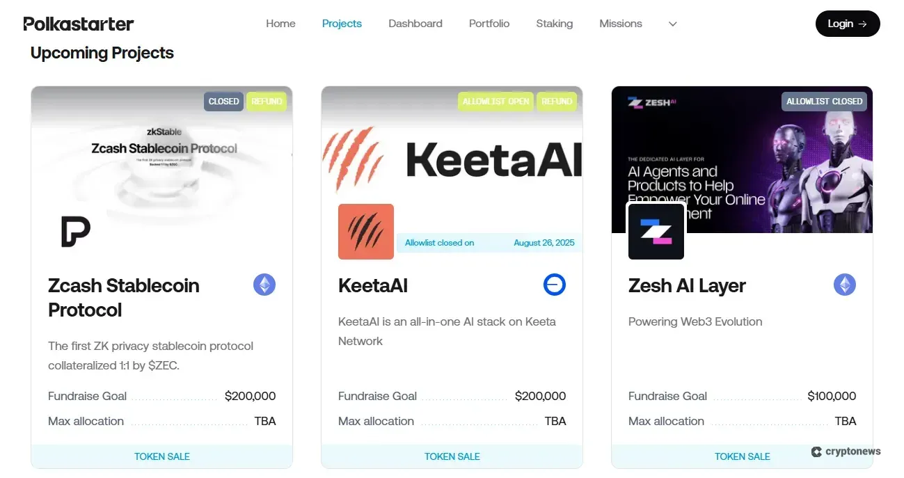 ethereum launchpads polkastarter