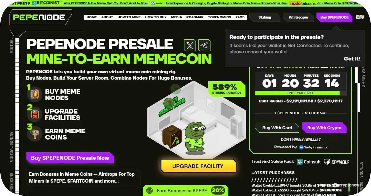 pepenode is the best crypto node that pays