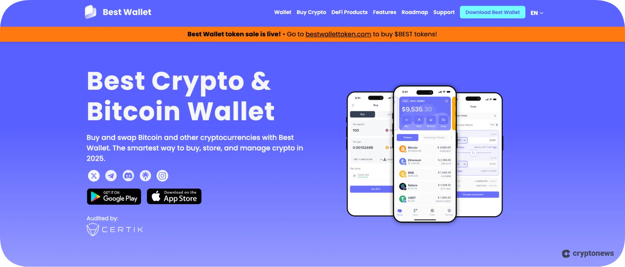 best wallet homepage