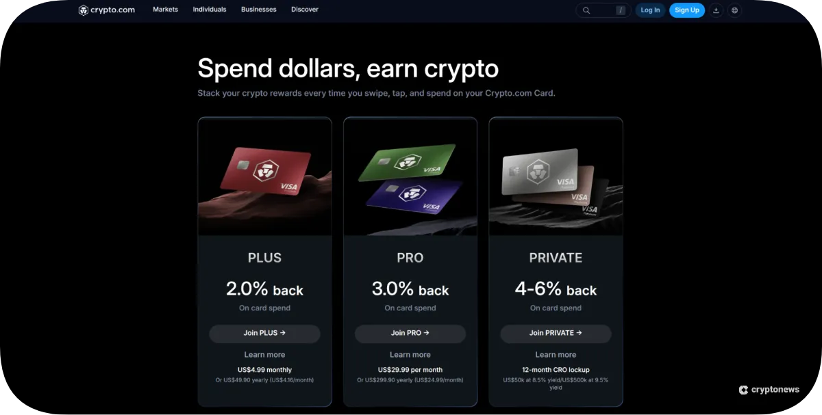 crypto.com homepage