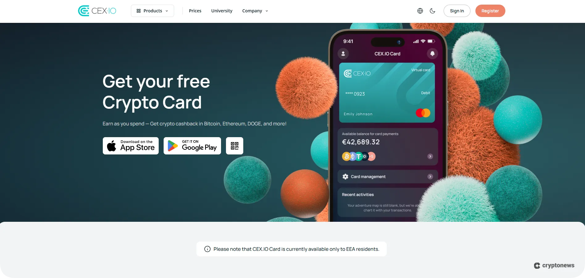 cex.io crypto debit card