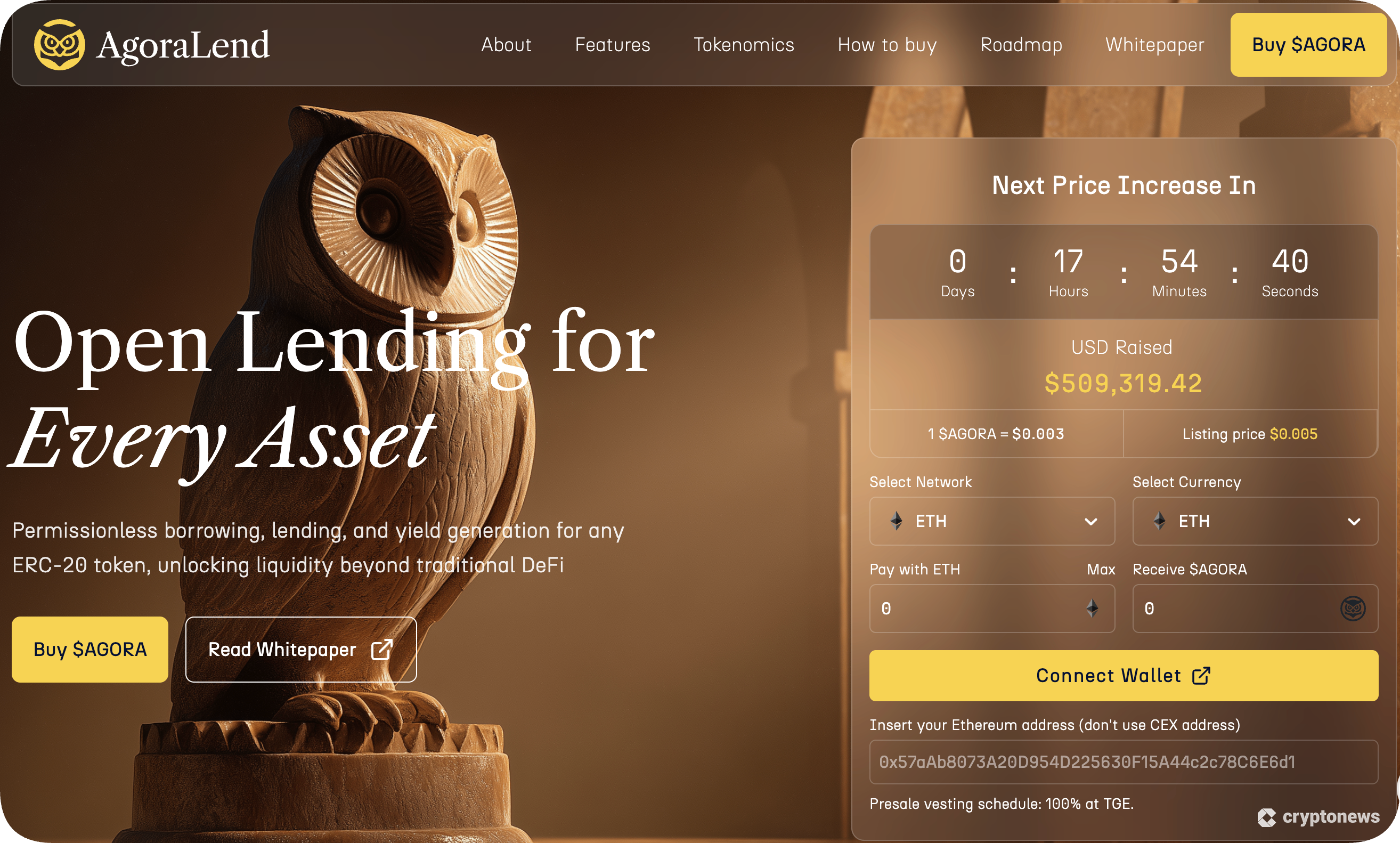 agoralend (agora), one of the best presale cryptos to buy, building a new lending protocol