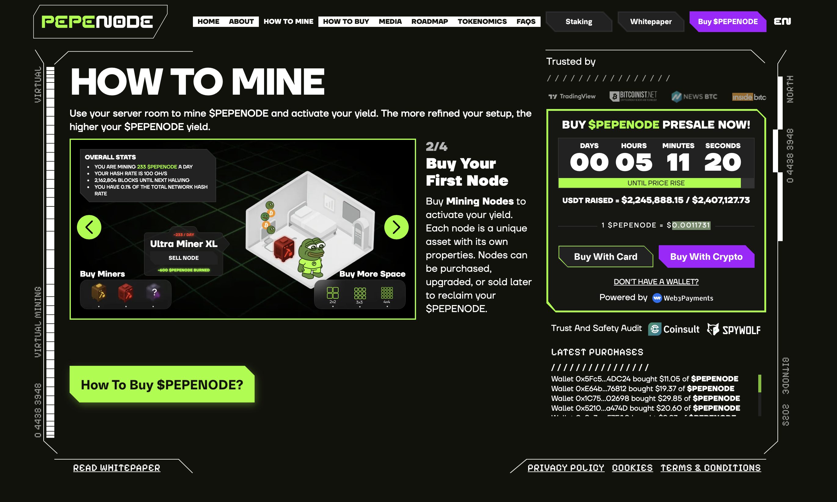 PEPENODE website - best altcoin to buy.