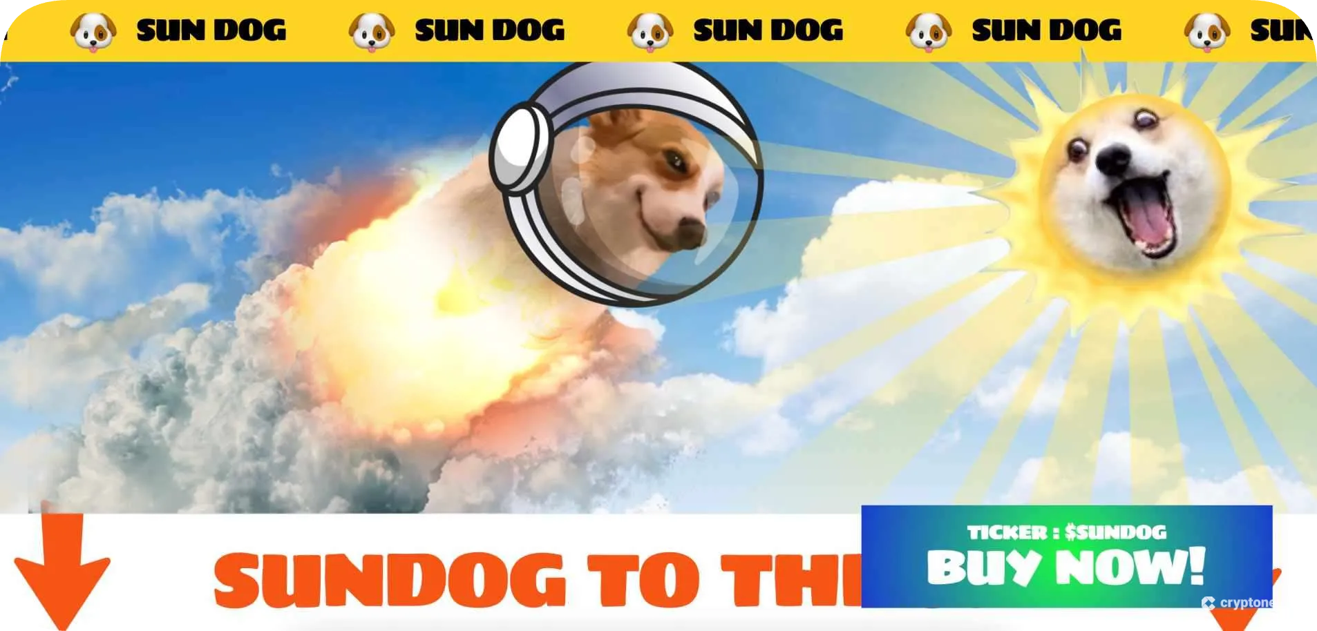 screenshot of SUNDOG tron meme coin