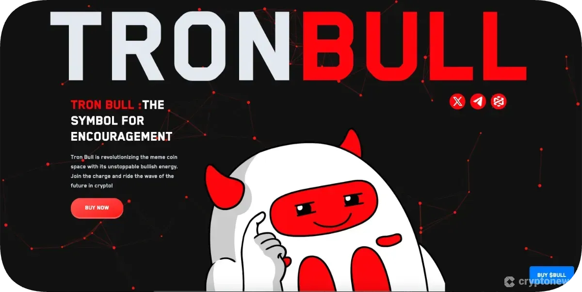 screenshot of TRON BULL website