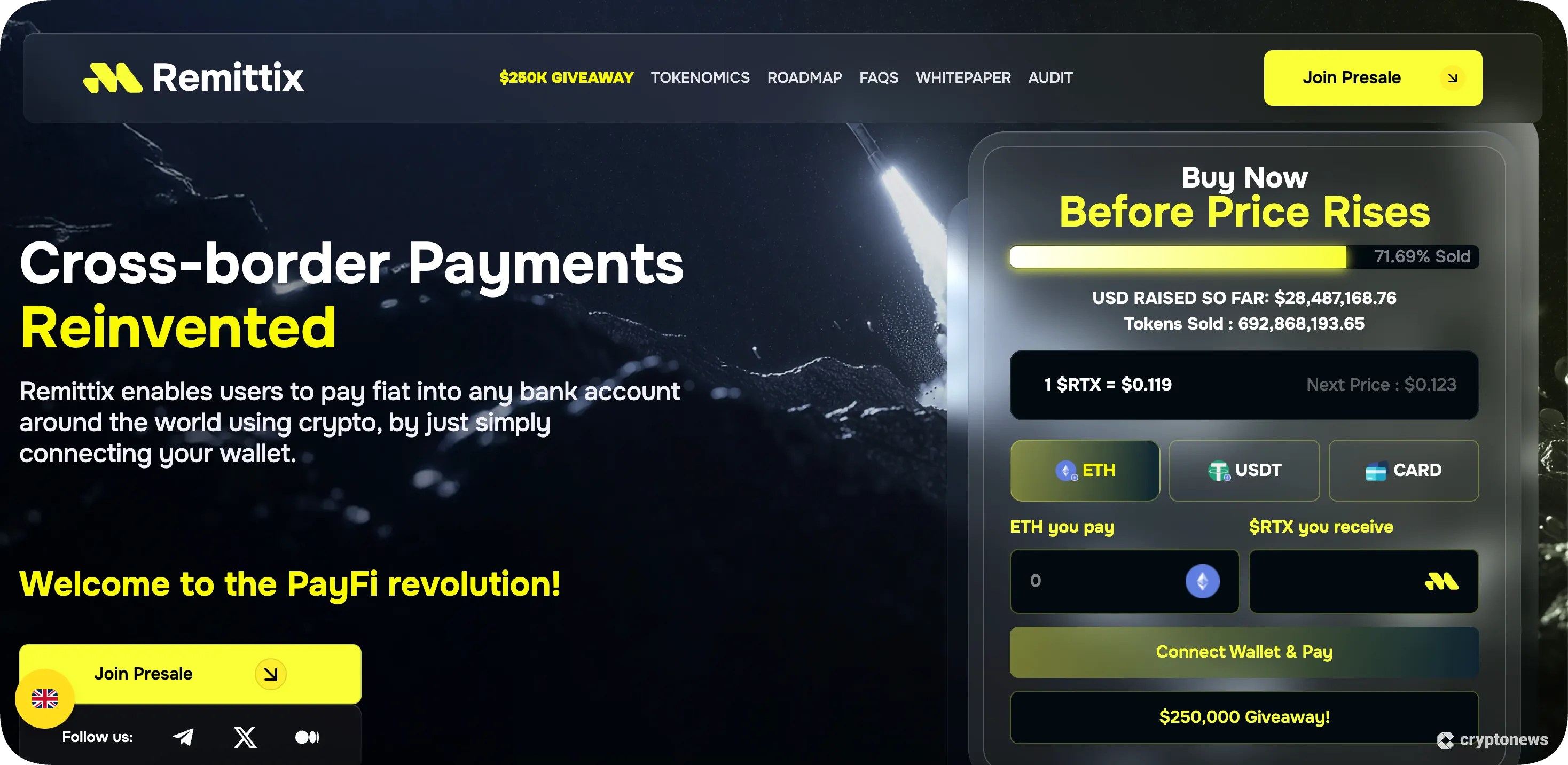 remittix presale homepage