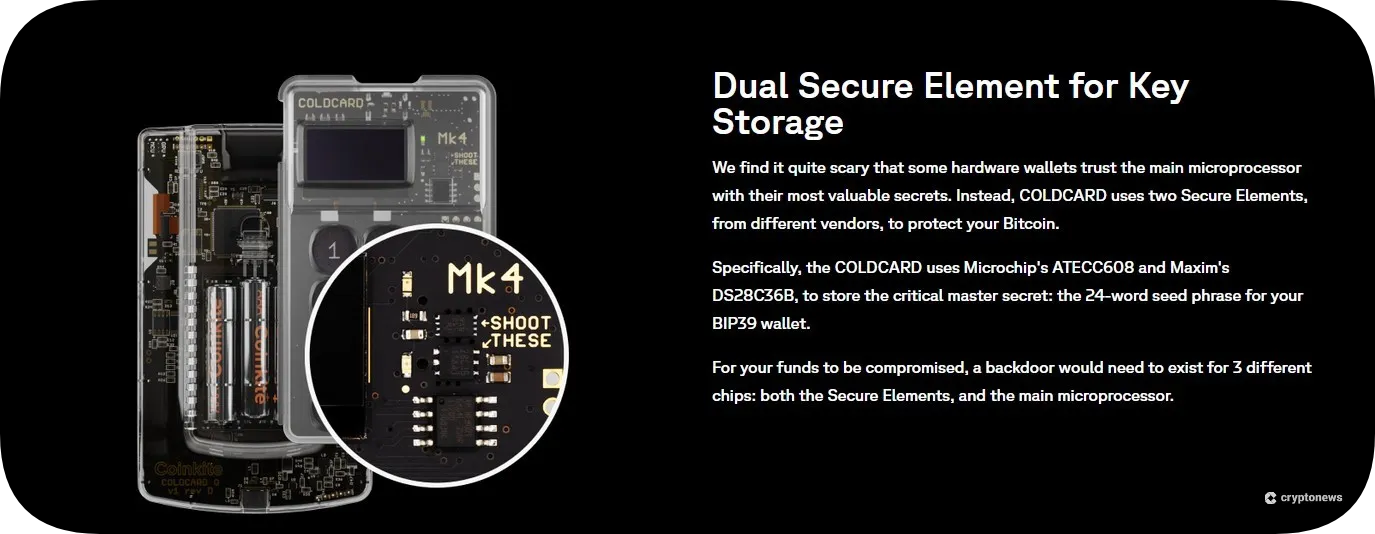coldcard dual secure elements