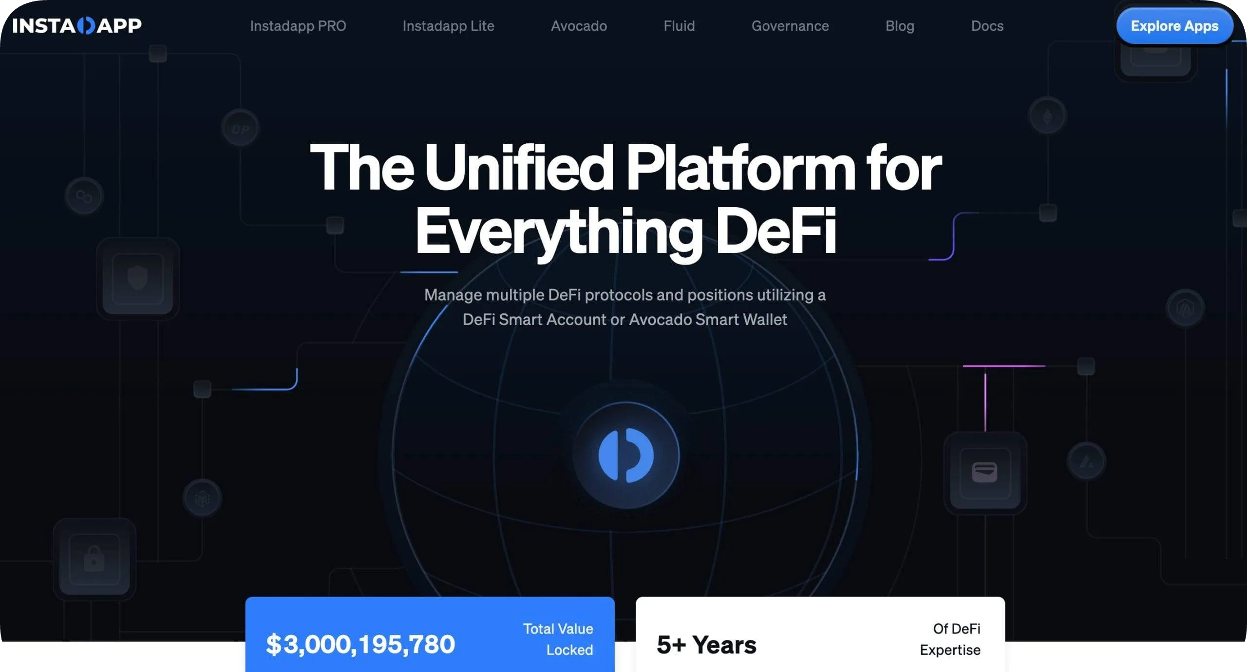 screenshot of instadapp