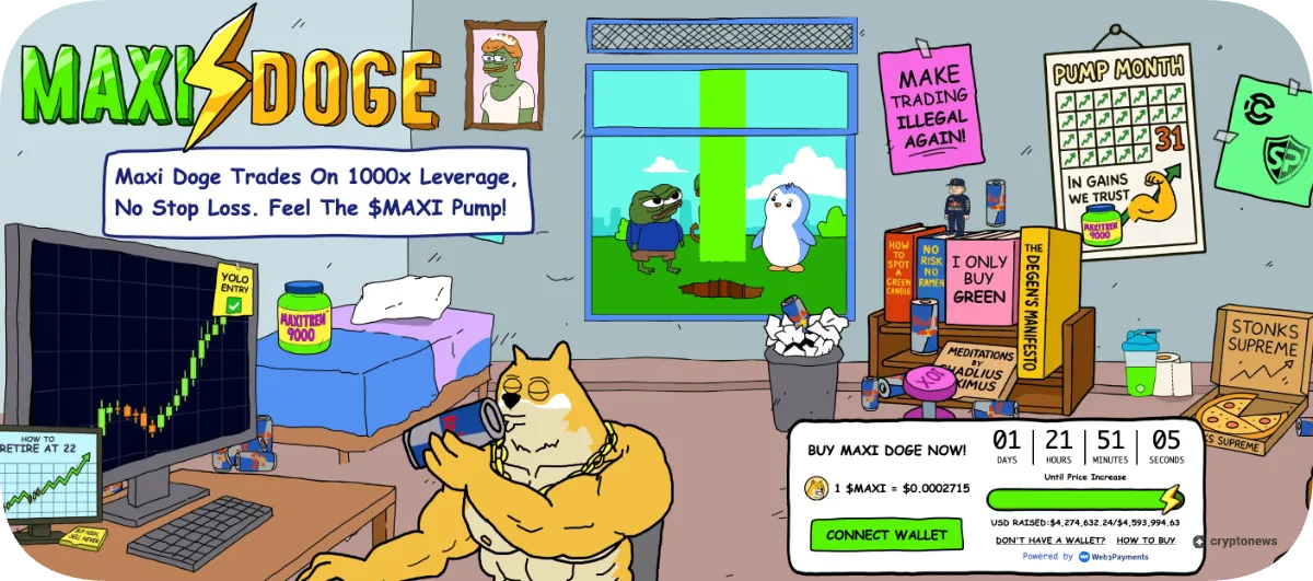 Maxi Doge presale page