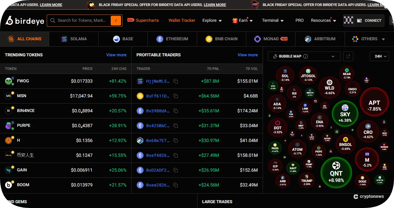 birdeye blockchain data explorer