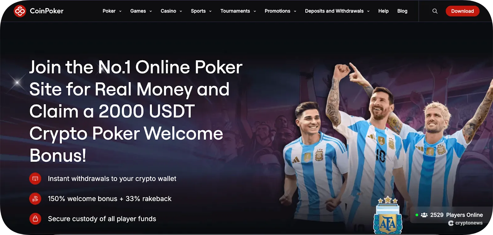 CoinPoker homapage