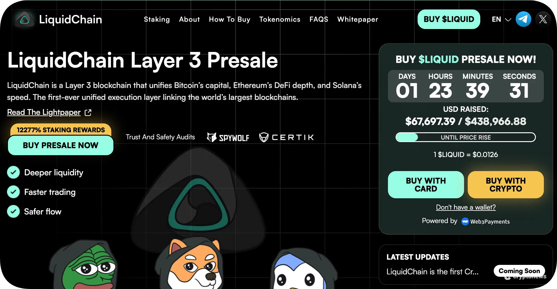 LiquidChain (LIQUID) presale website