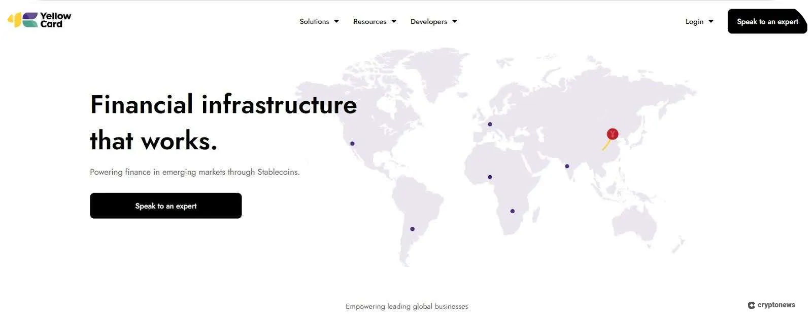 Yellow Card homepage