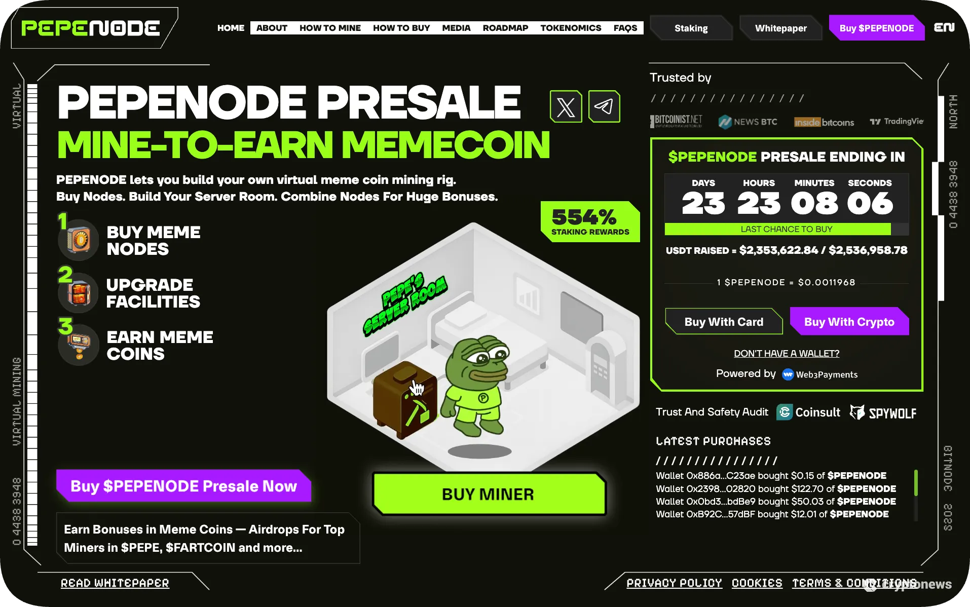 pepenode is a good web3 presale coin