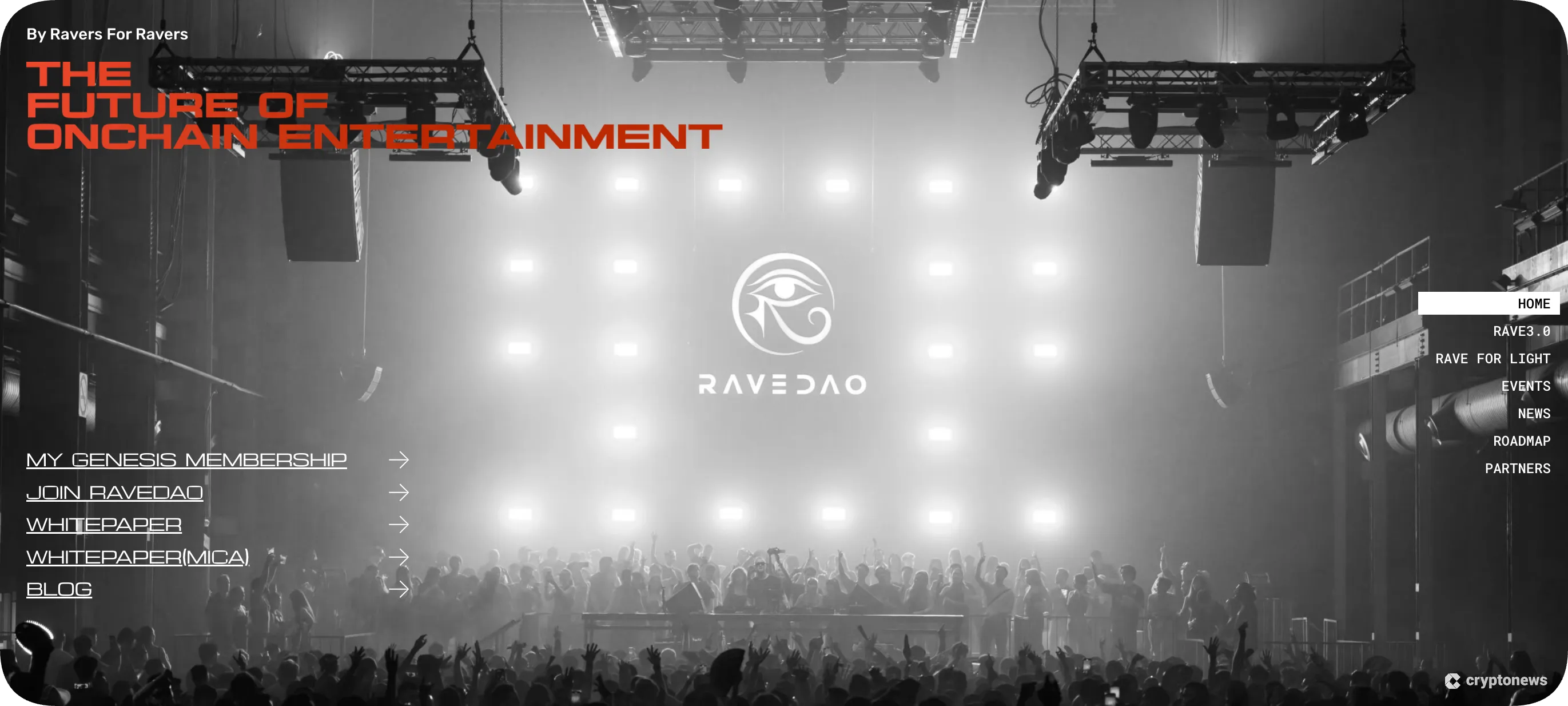 screenshot of RaveDAO utility token