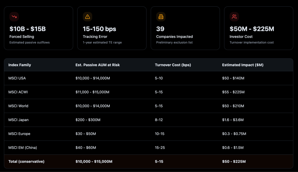 MSCI Crypto Treasury Selloff - Index list