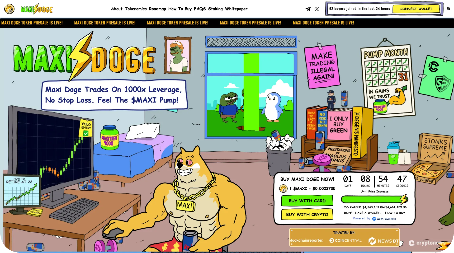 maxi doge presale wesbite