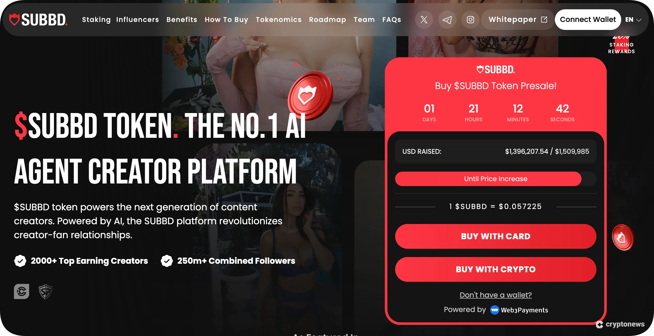 SUBBD's official presale website