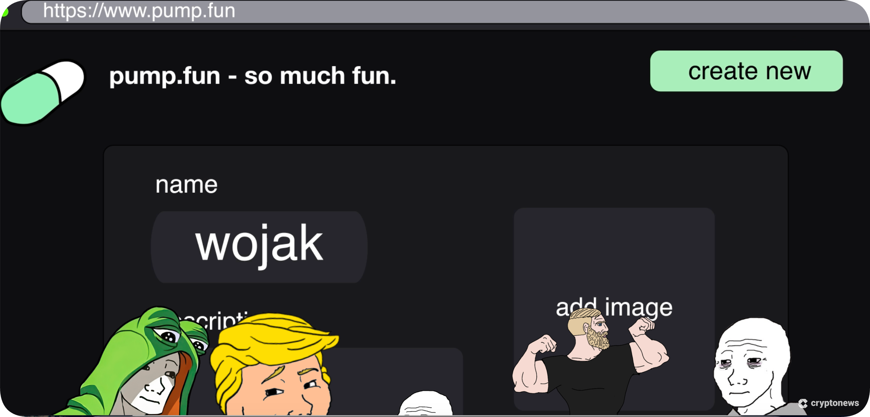 wojak solana new crypto coin