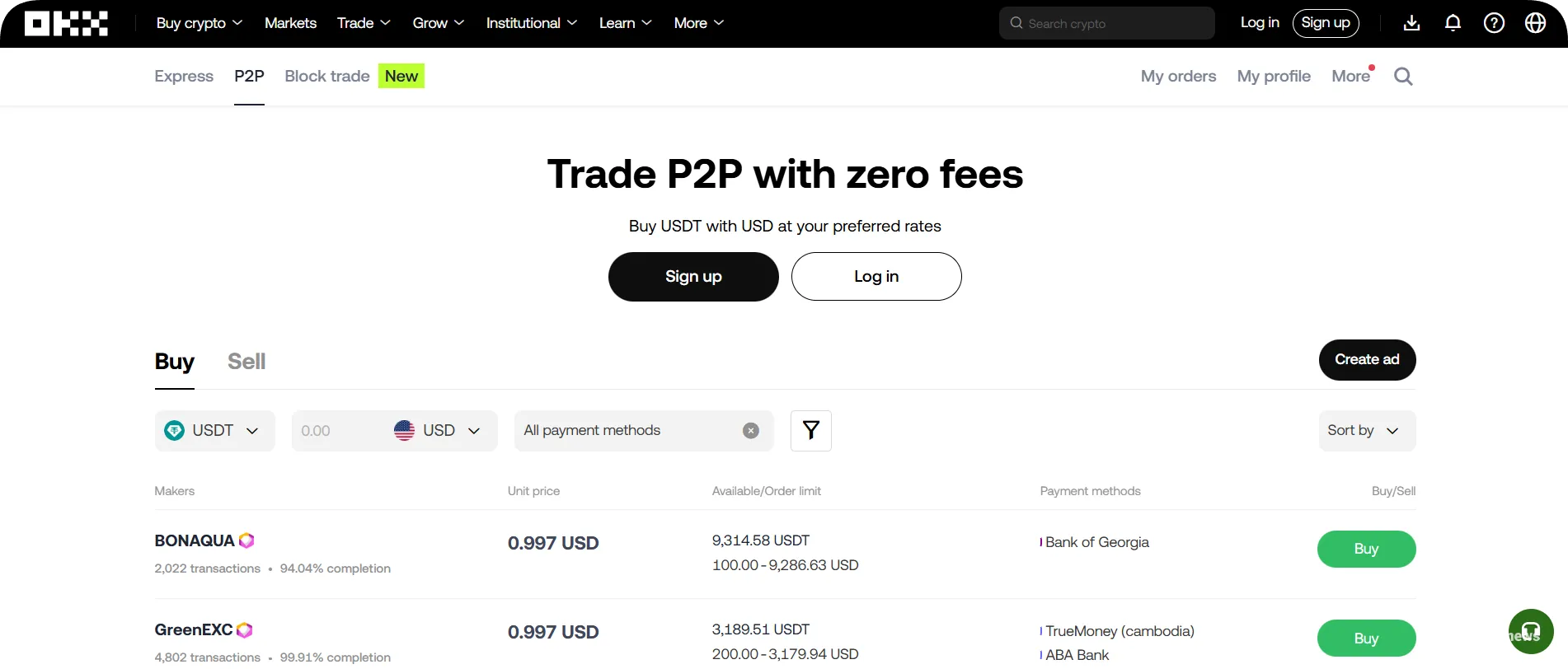 use a p2p marketplace to buy crypto with fiat