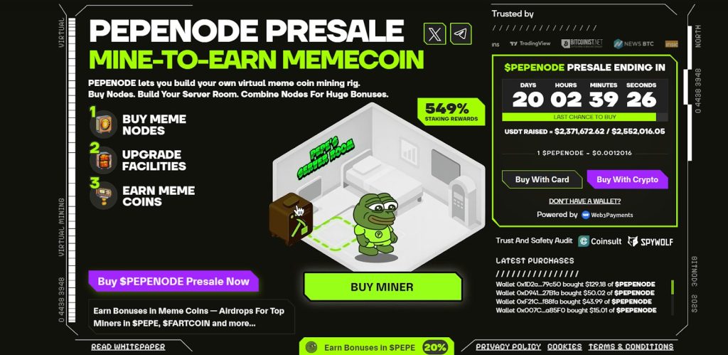 MemeCore Price Prediction - Pepenode Banner