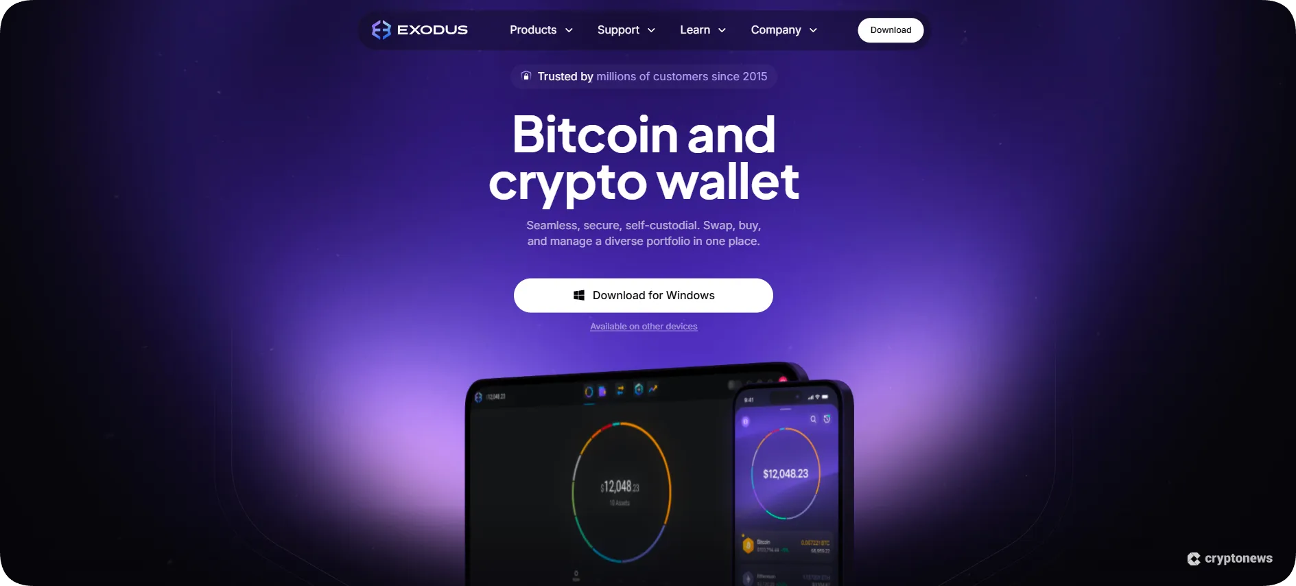 exodus, multi-platform decentralized wallet