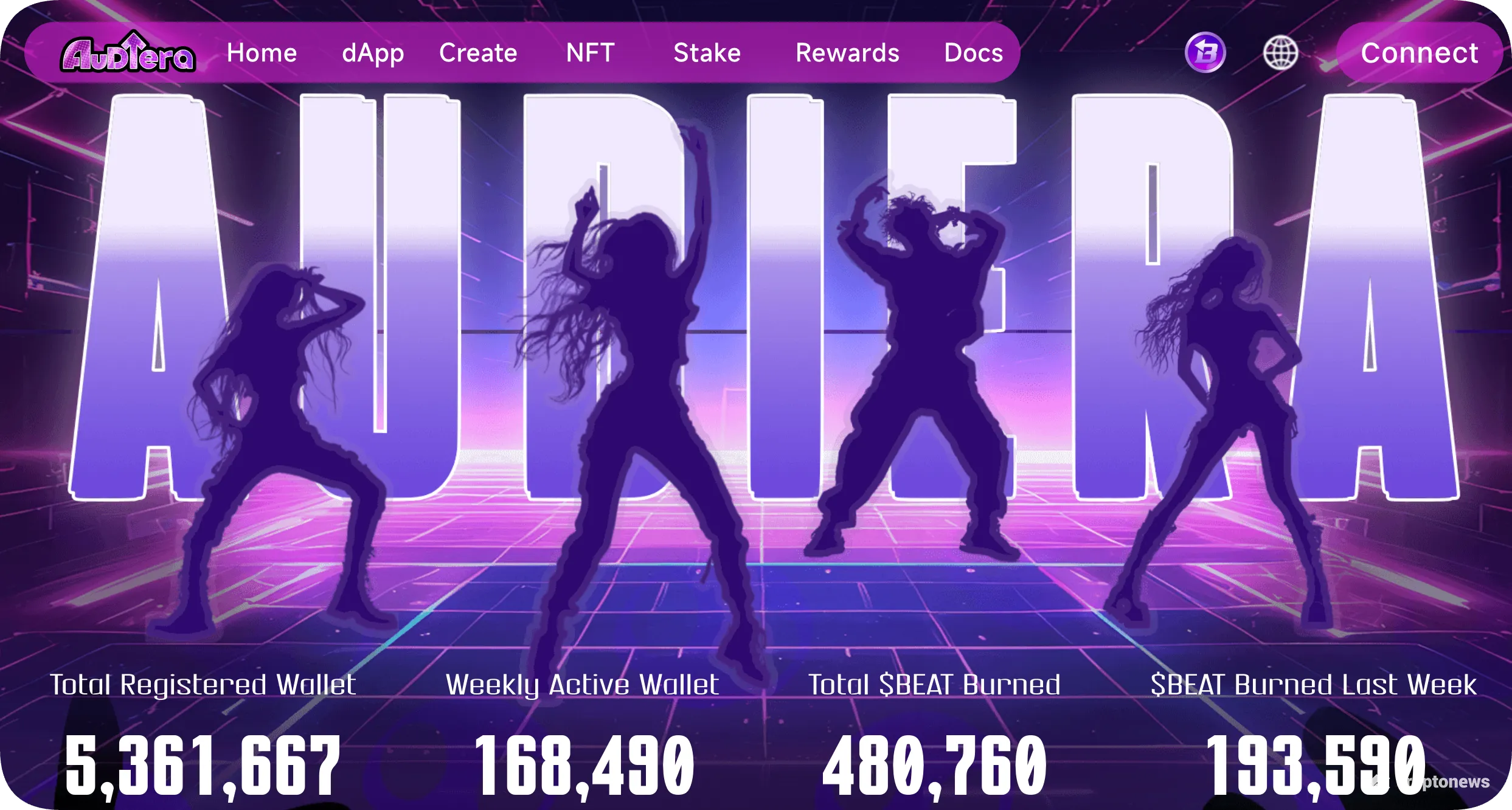 screenshot of the Audiera platform