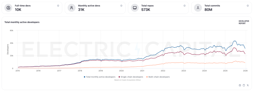 L1 Tokens 2025 - Total Dev Stats