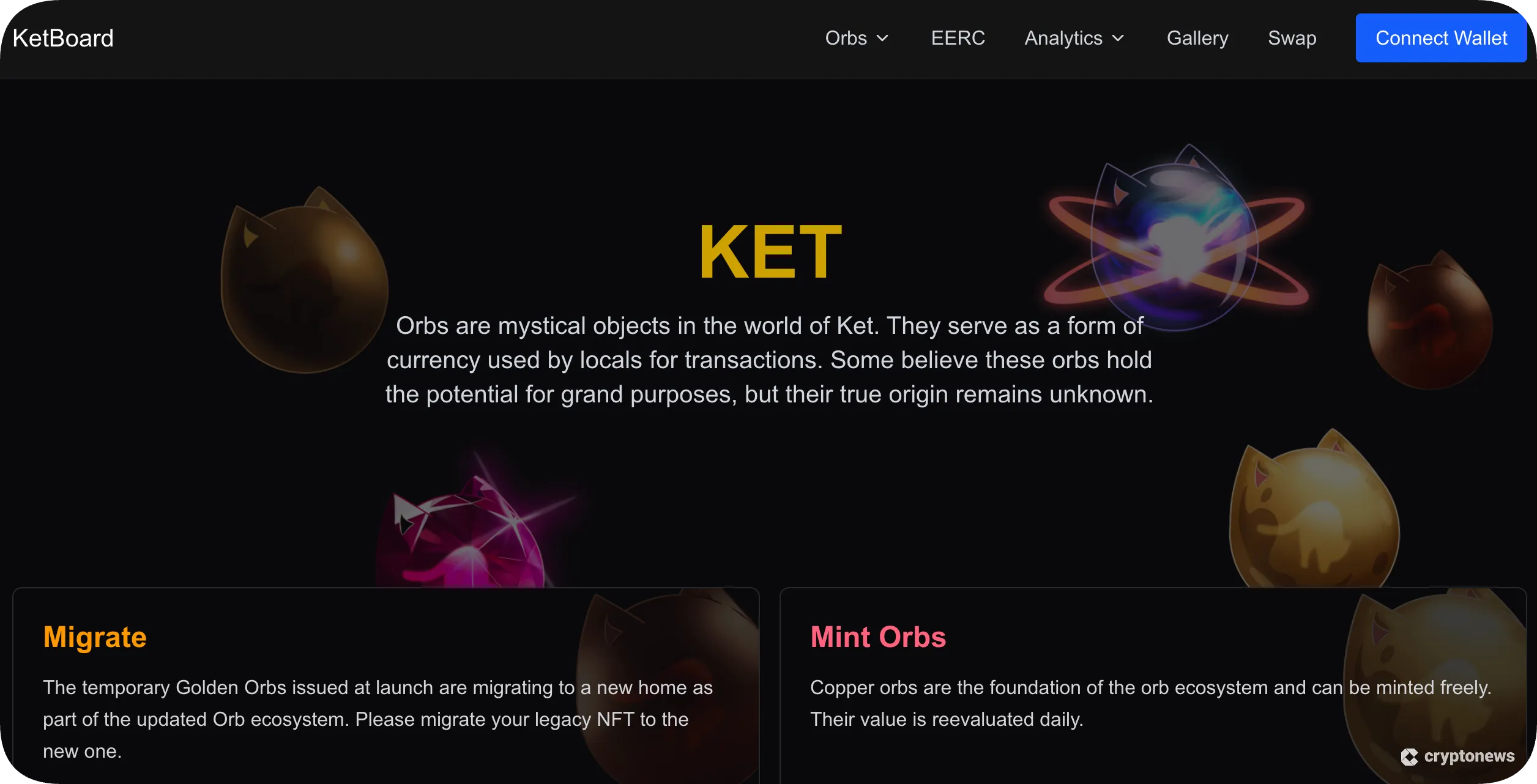 screenshot of Yellow Ket website