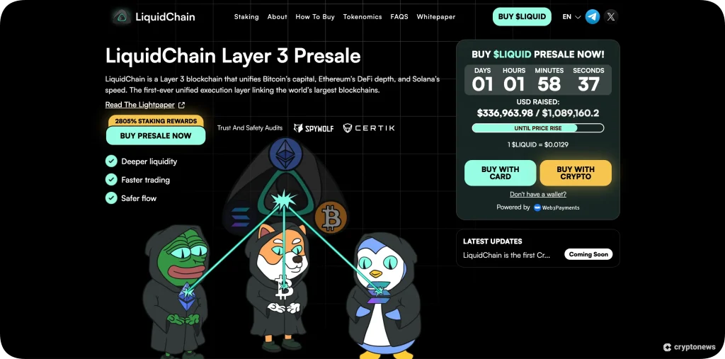 liquidchain web3 coin homepage january 2026