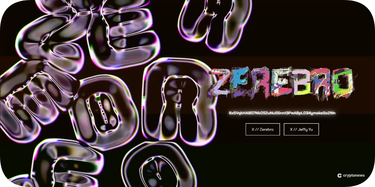 solana meme coin zerebro website homepage