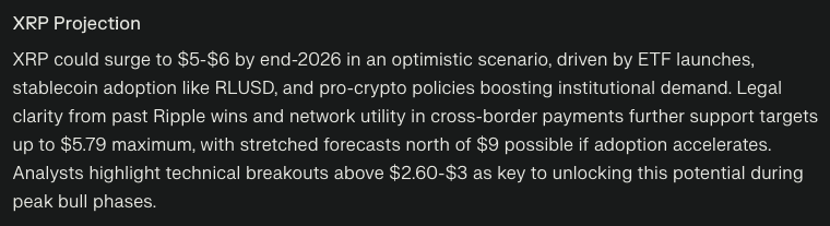 Perplexity AI predicts xrp