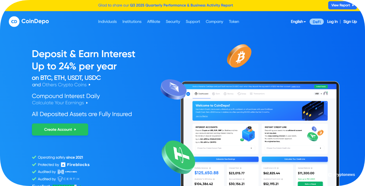 coindepo staking page