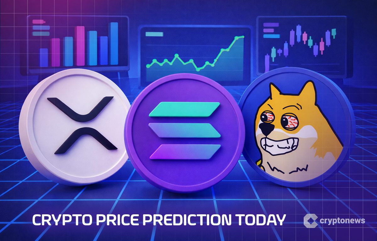Crypto price prediction for 2026 as Bitcoin holds above $90,000 and altcoins like XRP, Solana, and Maxi Doge show renewed momentum