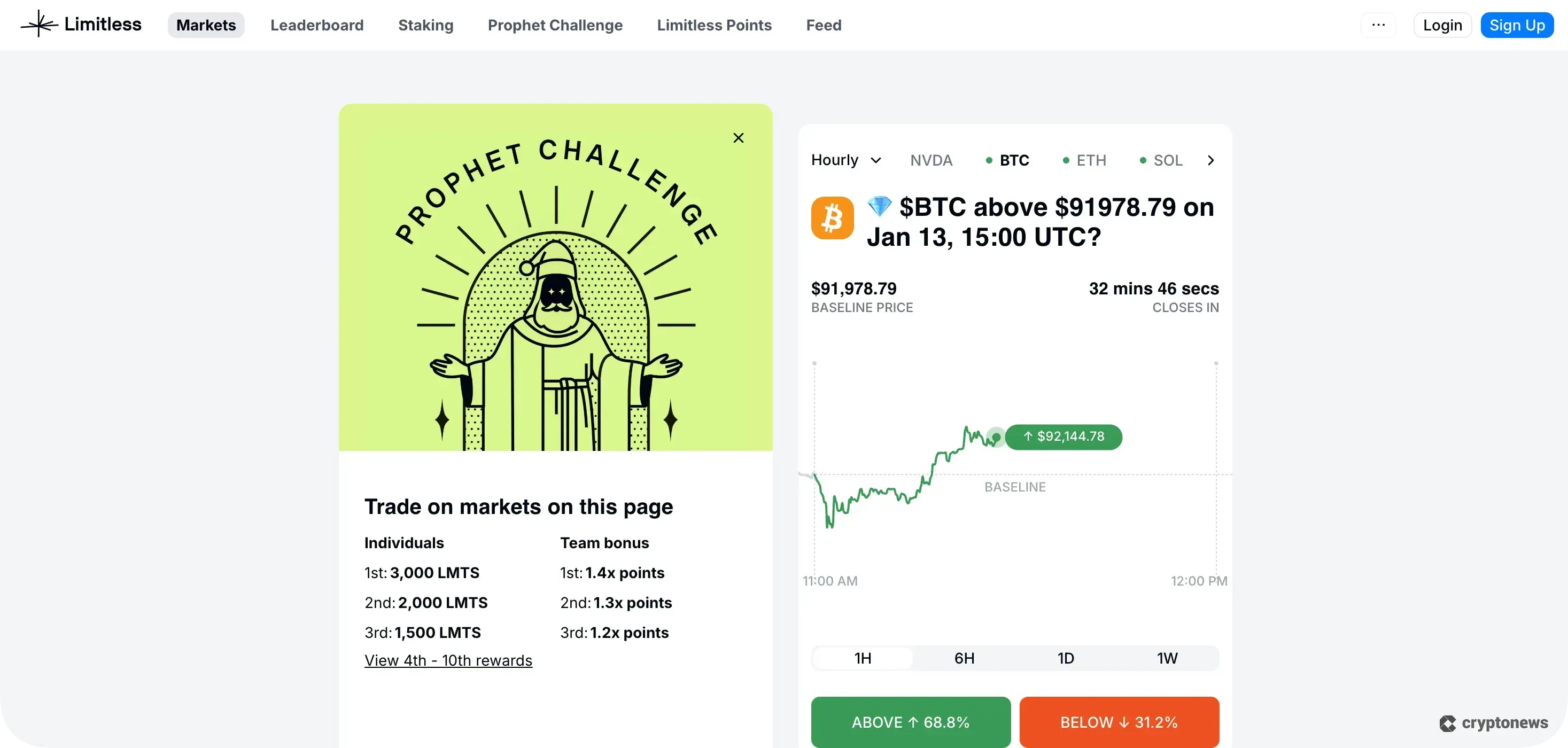 limitless prediction platform january 2026