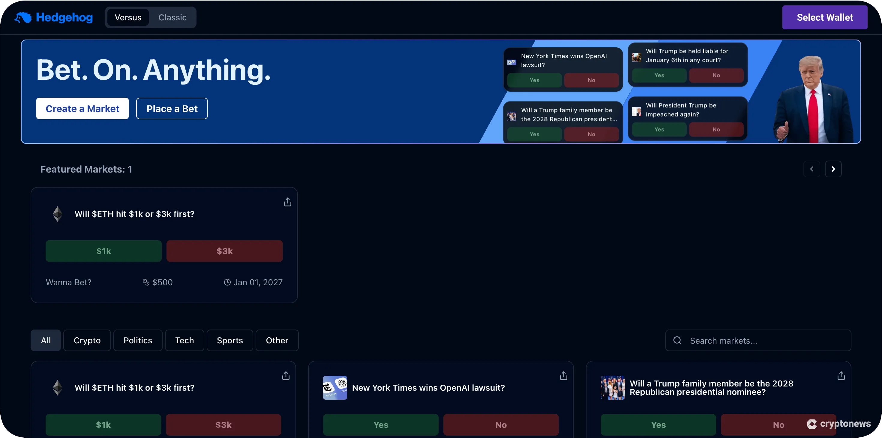 hedgehog markets prediction platform january 2026