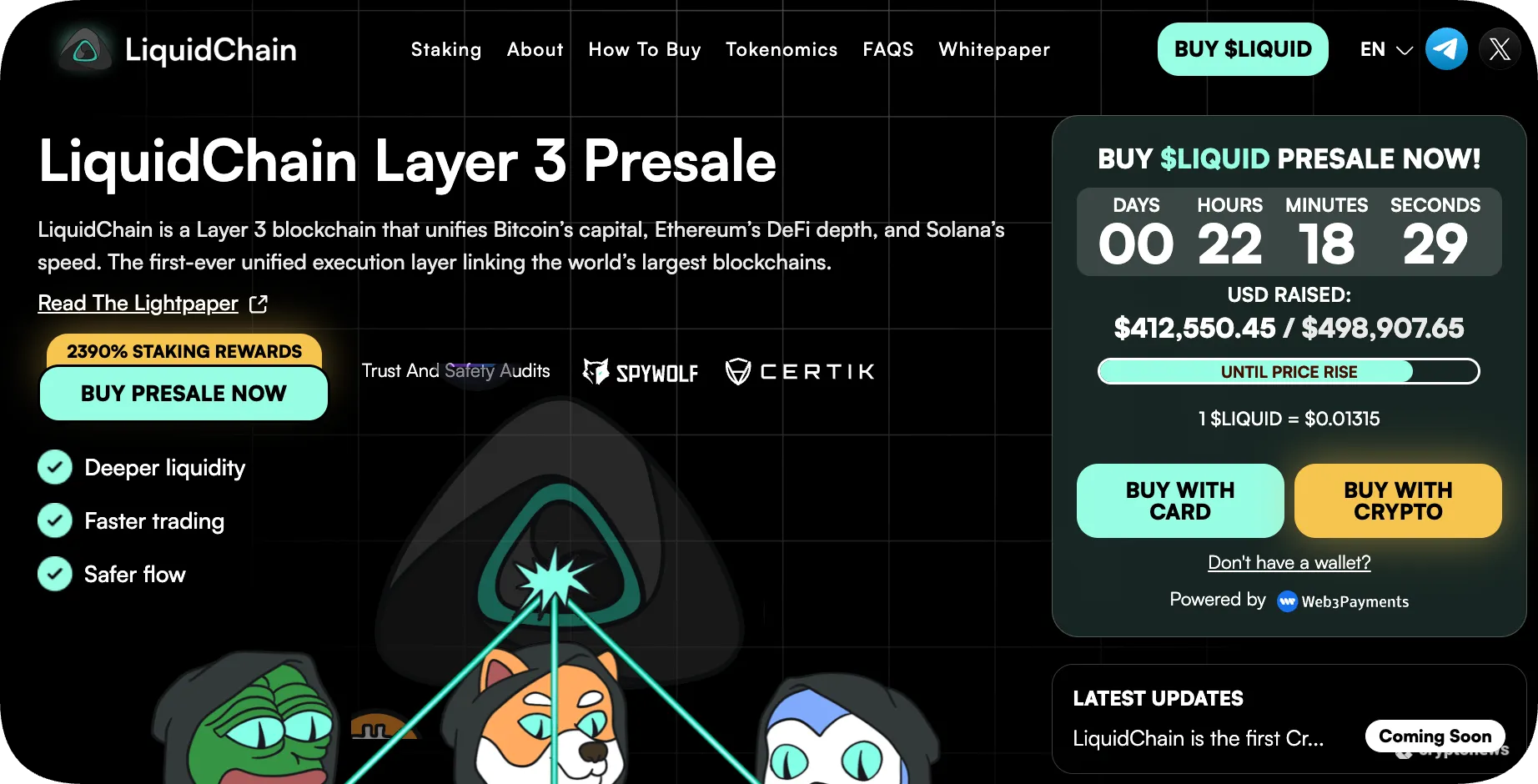 liquidchain presale homepage January 2026