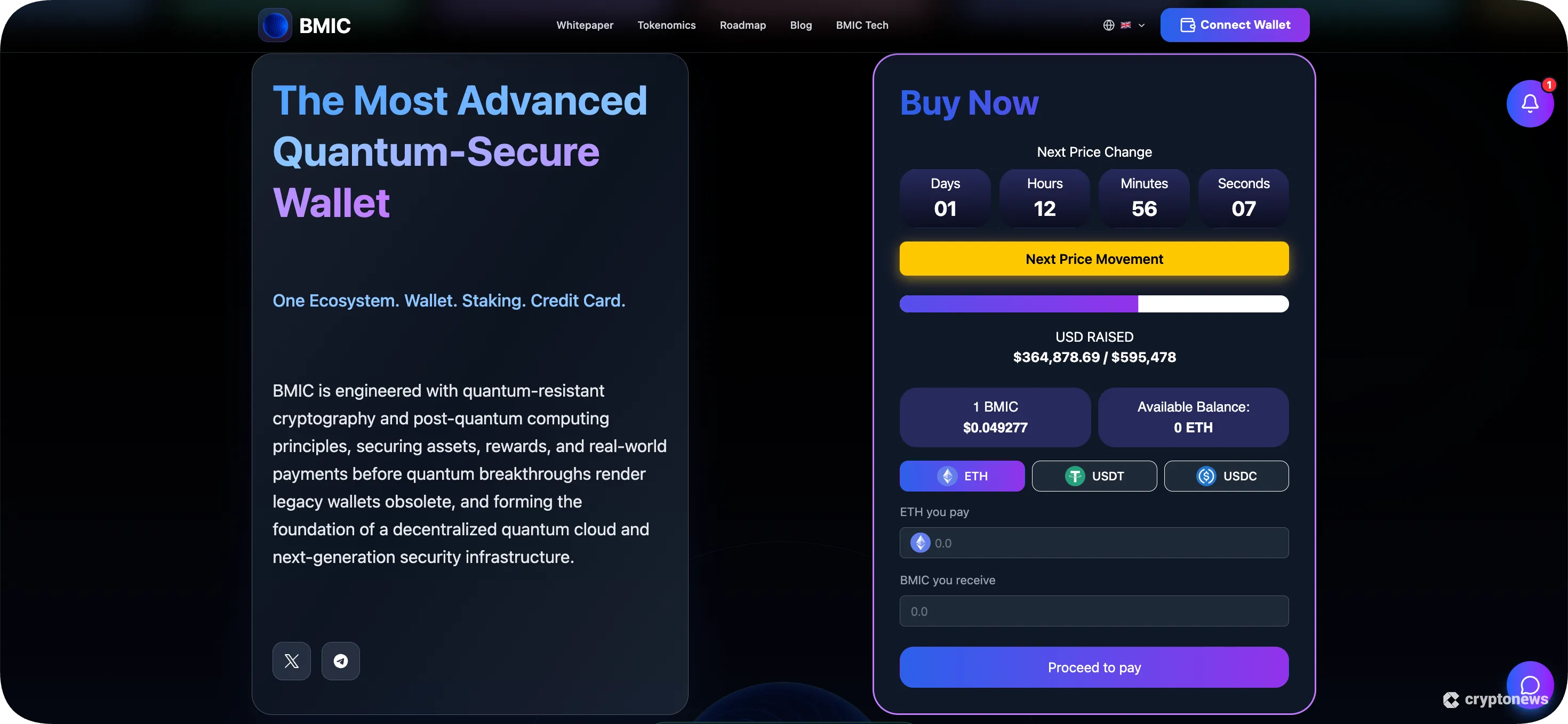 bmic high risk high reward crypto presale january 2026