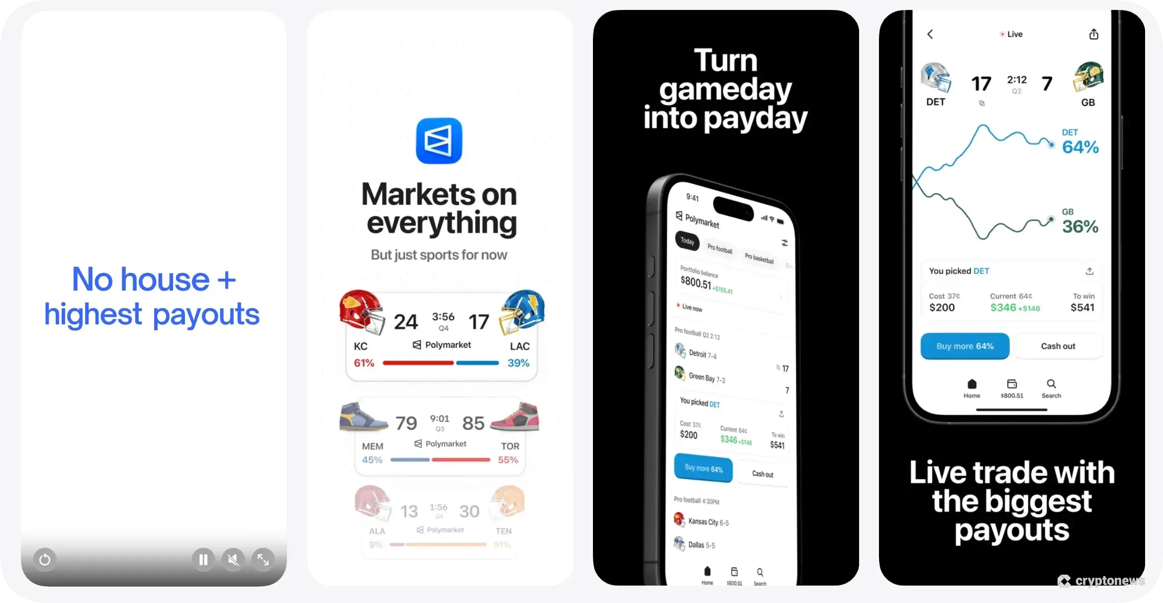 polymarket app screens
