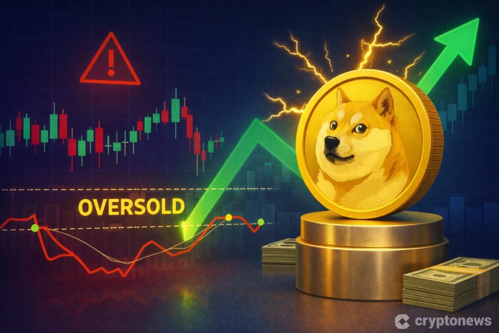 Dogecoin price prediction chart showing oversold signals — Dogecoin chart