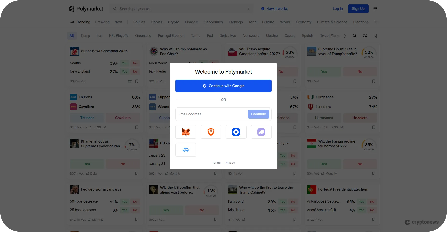 Select a login method