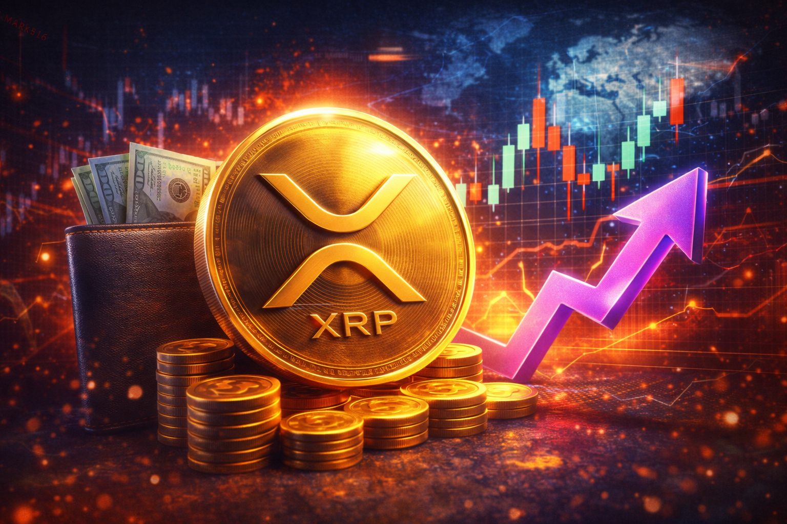 Ripple XRP logo with Turkish partnership imagery — crypto market update